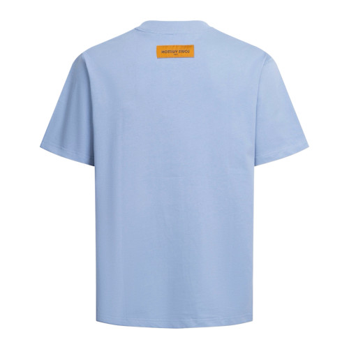 Louis Vuitton Luxury Brand Womens Short Sleeve T-Shirt Embossed LV T-shirt 1AJAYM Top Quality Whatsapp 【+1-3239614486】