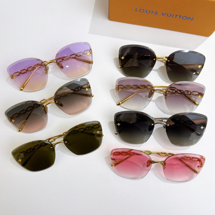 Louis Vuitton Sunglasses Luxury Brand Womens Sunglasses with Original Box Whatsapp 【+1-3239614486】Z2665U