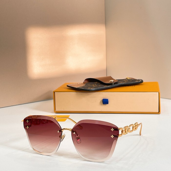 Louis Vuitton Sunglasses Luxury Brand Womens Sunglasses LV Jewel Cat Eye Sunglasses with Original Box Whatsapp 【+1-3239614486】Z2141U