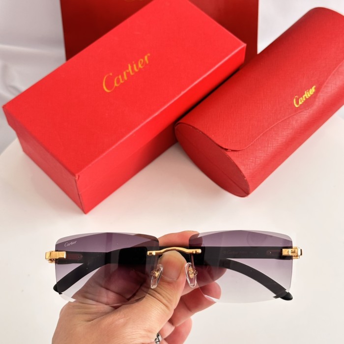 Cartier Sunglasses Luxury Brand Men Womens Sunglasses with Original Box Whatsapp 【+1-3239614486】CT01674O