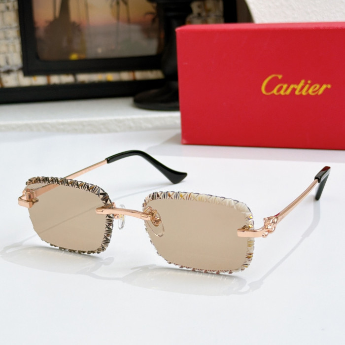 Cartier Sunglasses Luxury Brand Womens Sunglasses with Original Box Whatsapp 【+1-3239614486】CT0803S