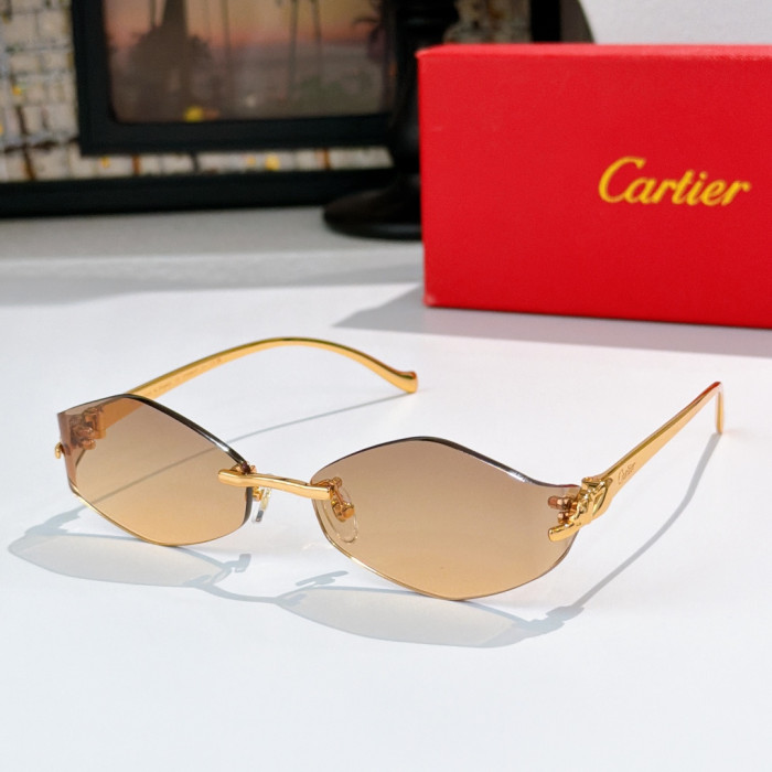 Cartier Sunglasses Luxury Brand Womens Sunglasses with Original Box Whatsapp 【+1-3239614486】CT02041O