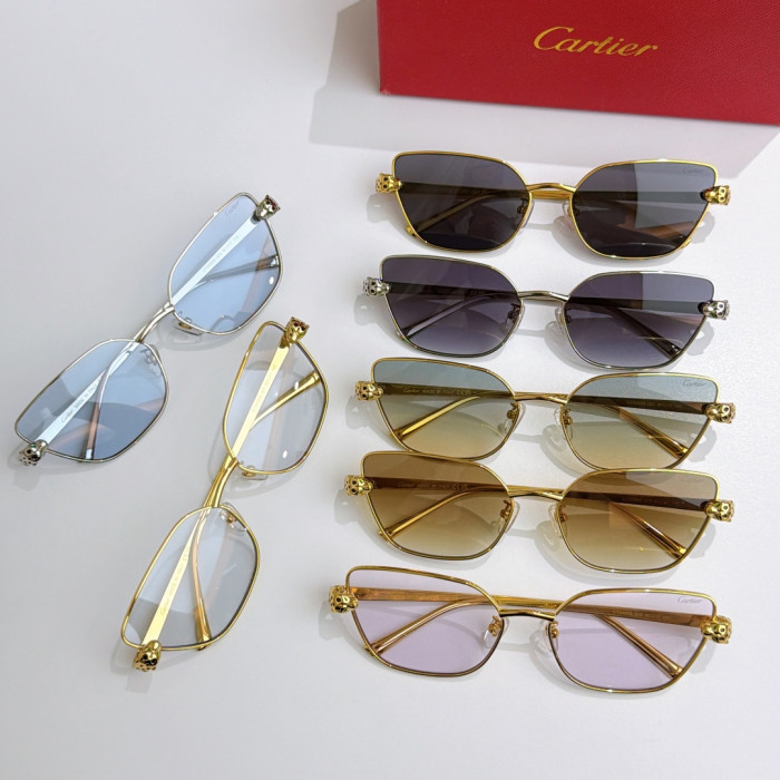 Cartier Sunglasses Luxury Brand Womens Sunglasses with Original Box Whatsapp 【+1-3239614486】CT0495S