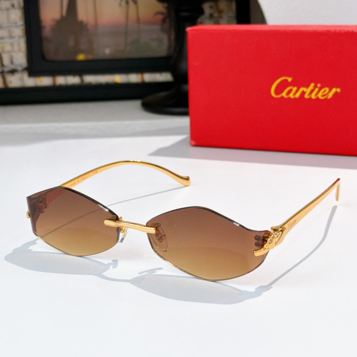 Cartier Sunglasses Luxury Brand Womens Sunglasses with Original Box Whatsapp 【+1-3239614486】CT02041O