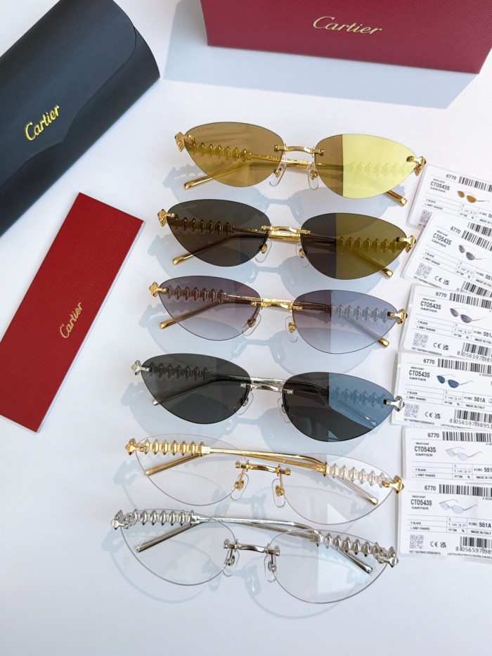 Cartier Sunglasses Luxury Brand Womens Sunglasses with Original Box Whatsapp 【+1-3239614486】CT0543