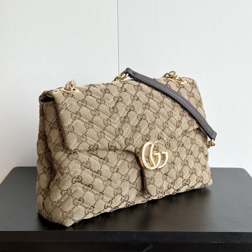 Gucci Womens Bags Shoulder Bag Luxury Brand GG Marmont medium shoulder bag 850676 AAFS1 1000 with Original Box whatsapp 【+1-3239614486】