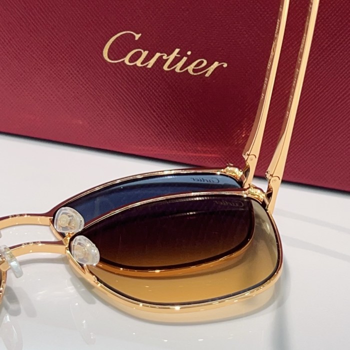 Cartier Sunglasses Luxury Brand Men Womens Sunglasses with Original Box Whatsapp 【+1-3239614486】CT0595S