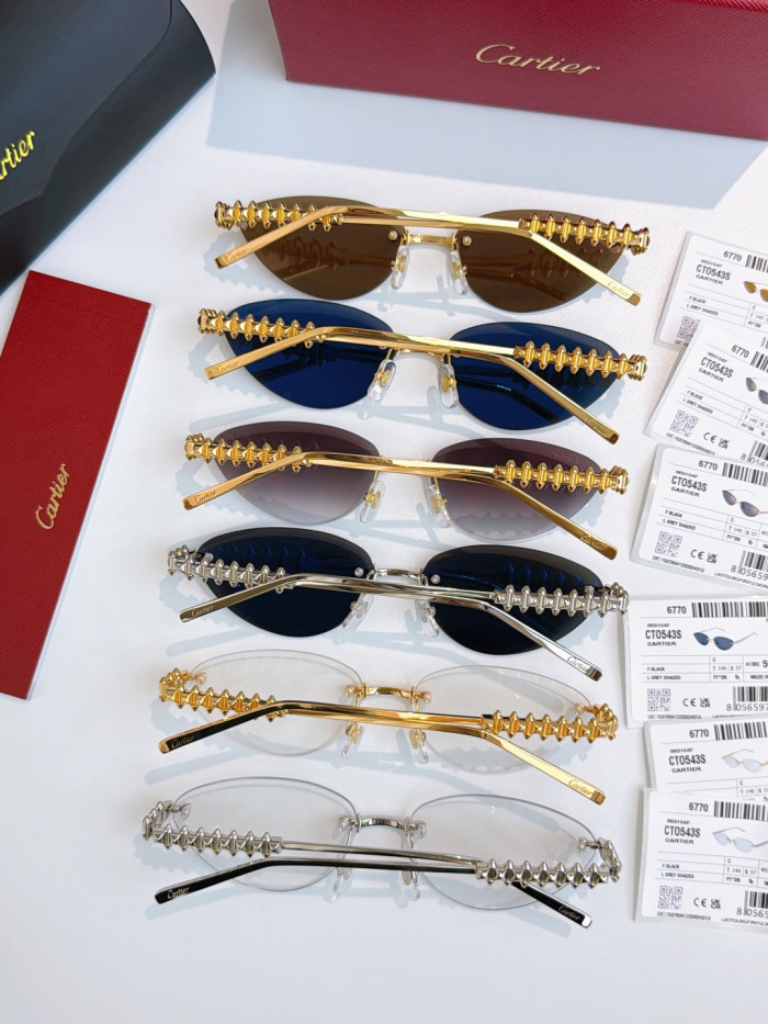 Cartier Sunglasses Luxury Brand Womens Sunglasses with Original Box Whatsapp 【+1-3239614486】CT0543