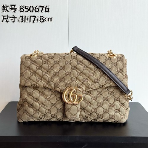 Gucci Womens Bags Shoulder Bag Luxury Brand GG Marmont medium shoulder bag 850676 AAFS1 1000 with Original Box whatsapp 【+1-3239614486】