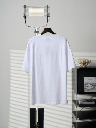 Balenciaga Luxury Brand Women Mens Short Sleeve T-Shirt MEN'S WET BRUSH T-SHIRT IN WHITE 850345TUVJ89000 Whatsapp 【+1-3239614486】