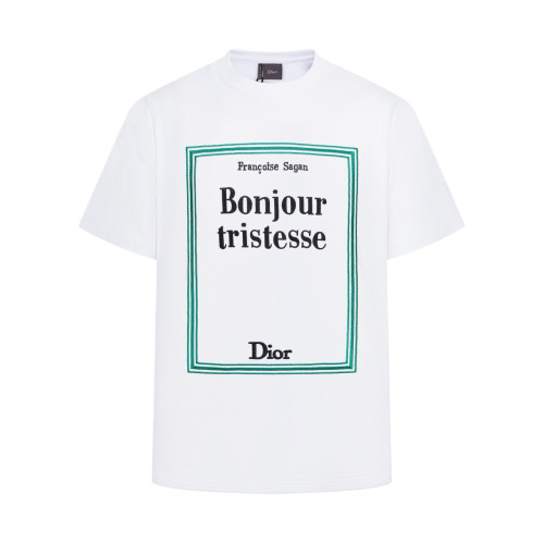 Dior Luxury Brand Women Mens Short Sleeve T-Shirt Mens T-Shirt with Book Cover Embroidery 683J642A0677_C086 Whatsapp 【+1-3239614486】