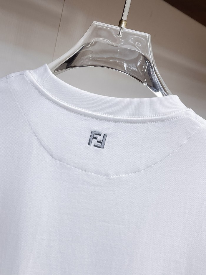Fendi Luxury Brand Women Mens Short Sleeve T-Shirt with Original Box Whatsapp 【+1-3239614486】