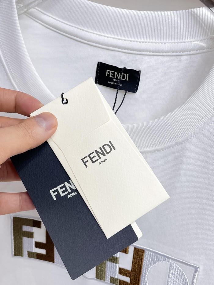Fendi Luxury Brand Women Mens Short Sleeve T-Shirt with Original Box Whatsapp 【+1-3239614486】