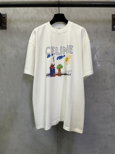 Celine Luxury Brand Women Mens Short Sleeve T-Shirt with Original Box Whatsapp 【+1-3239614486】