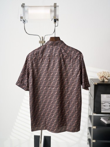 Fendi Luxury Brand Mens Short Sleeve Shirt with Original Box Whatsapp 【+1-3239614486】