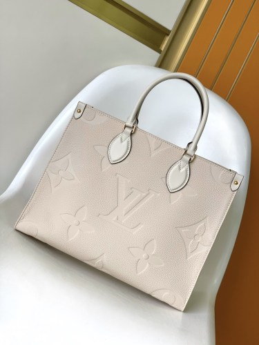 Louis Vuitton Womens Bags Handbags Luxury Brand M45659 OnTheGo MM Bicolor Monogram Empreinte Leather with Original Box Whatsapp 【+1-3239614486】