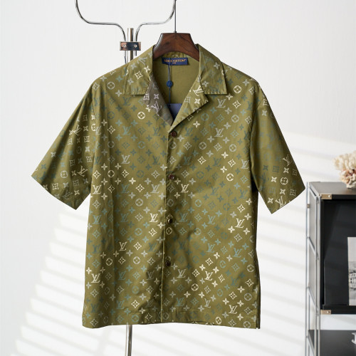 Louis Vuitton Women Mens Shirts Luxury Brand Mens Short-Sleeved Shirt Top Quality Whatsapp 【+1-3239614486】