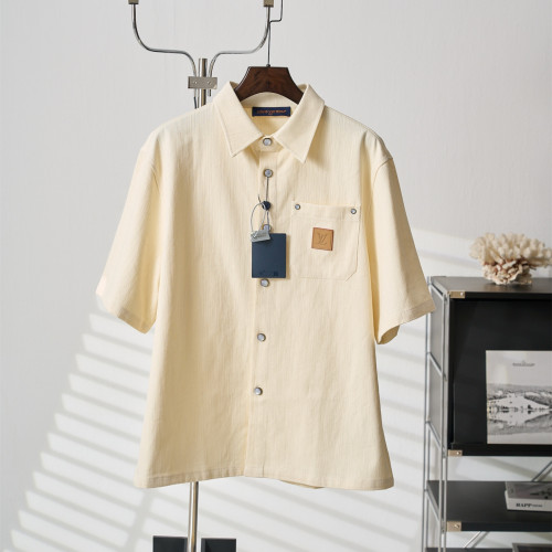 Louis Vuitton Women Mens Shirts Luxury Brand Mens Short-Sleeved Shirt Top Quality Whatsapp 【+1-3239614486】