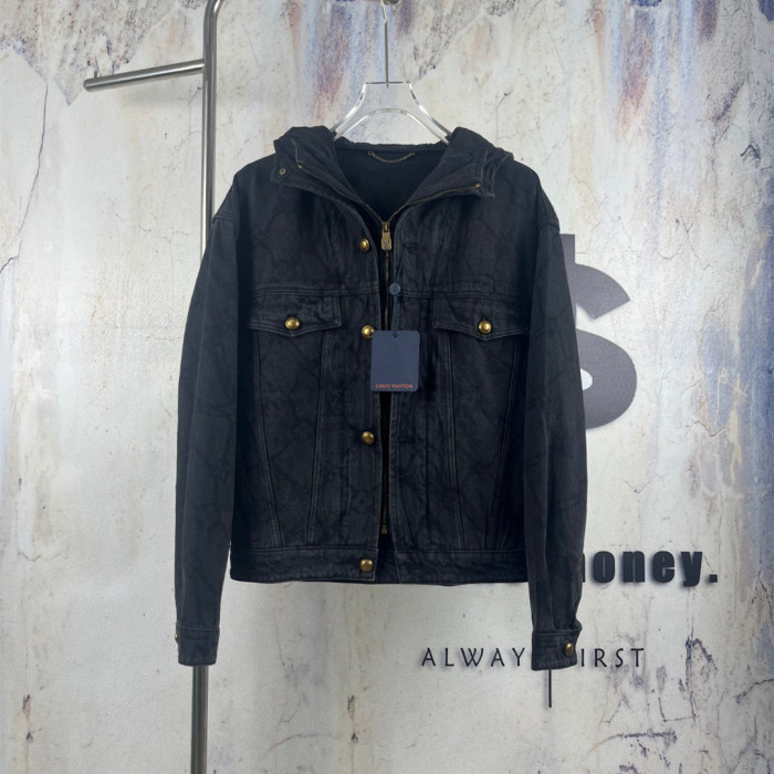 Louis Vuitton Men Womens Jacket Coat Luxury Brand Mens Jackets Damier Hoodie Denim Jacket Top Quality Whatsapp【+1-3239614486】