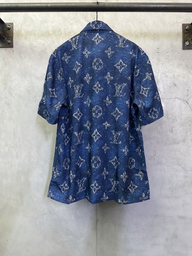 Louis Vuitton Women Mens Shirts Luxury Brand Mens Short-Sleeved Shirt Top Quality Whatsapp 【+1-3239614486】