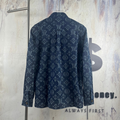 Louis Vuitton Womens Shirts Luxury Brand Womens Long-Sleeved Denim Shirt Top Quality Whatsapp 【+1-3239614486】