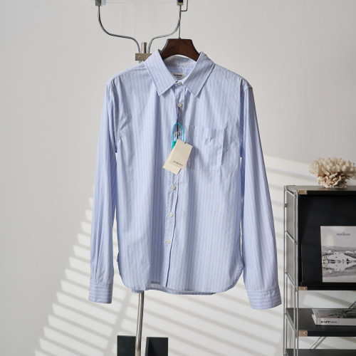 Saint Laurent Luxury Brand YSL Women Mens Long Sleeve Shirts CASSANDRE SHIRT IN STRIPED COTTON POPLIN 861080Y7J664427 Top Quality Whatsapp 【+1-3239614486】