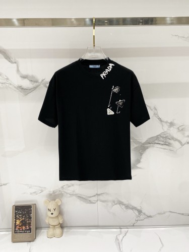 Prada Luxury Brand Men Womens Short Sleeve T-Shirt with Original Box Whatsapp 【+1-3239614486】