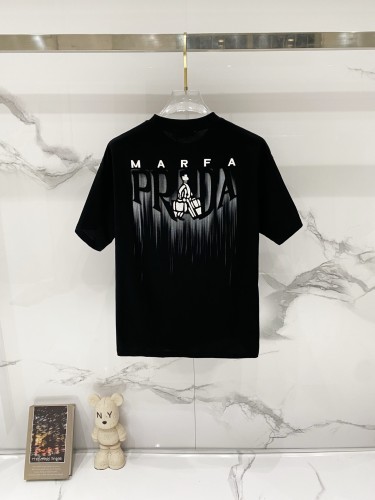 Prada Luxury Brand Men Womens Short Sleeve T-Shirt with Original Box Whatsapp 【+1-3239614486】