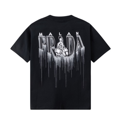 Prada Luxury Brand Men Womens Short Sleeve T-Shirt with Original Box Whatsapp 【+1-3239614486】