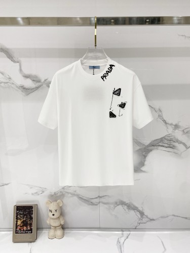 Prada Luxury Brand Men Womens Short Sleeve T-Shirt with Original Box Whatsapp 【+1-3239614486】