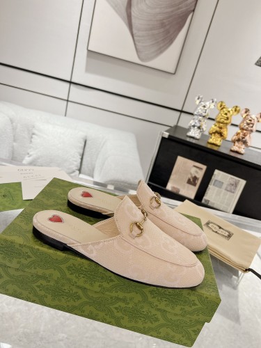 Gucci Womens Shoes Slippers Slides Casual Design Luxury Brand Princetown Horsebit Slippers with Original Box Whatsapp【+1-3239614486】