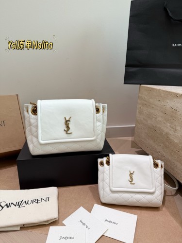 Saint Laurent YSL Womens Bag Shoulder Bags Luxury Brand Mini NOLITA IN LAMBSKIN with Original Box whatsapp +1-3239614486