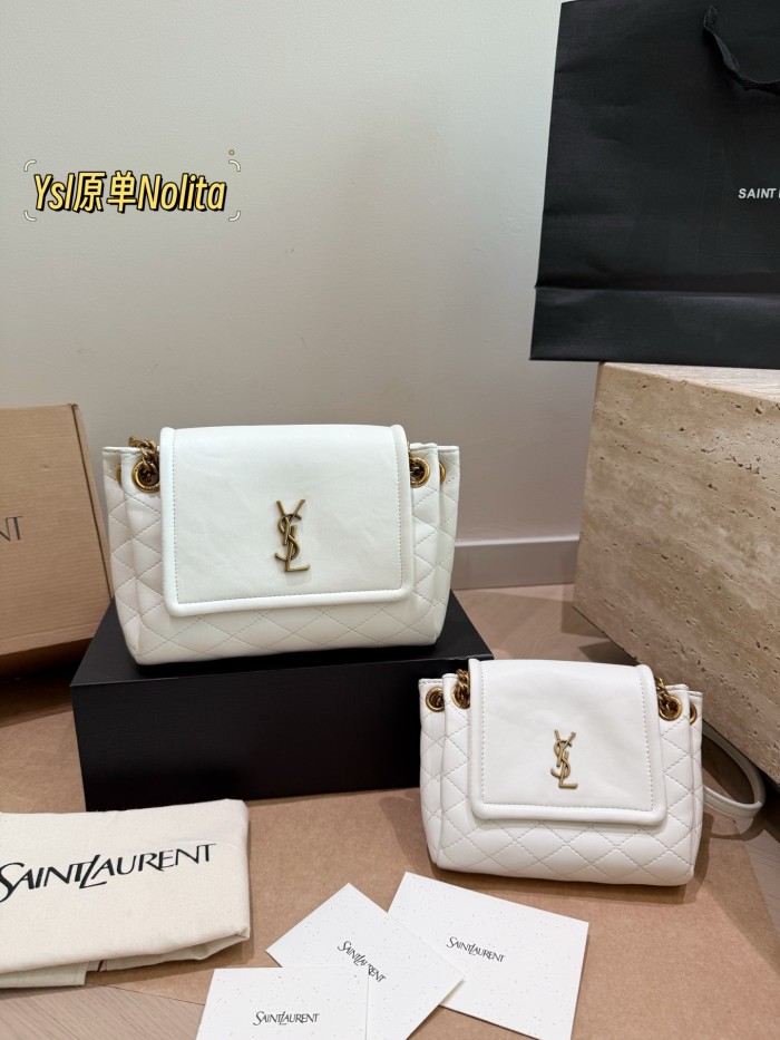 Saint Laurent YSL Womens Bag Shoulder Bags Luxury Brand Mini NOLITA IN LAMBSKIN with Original Box whatsapp +1-3239614486