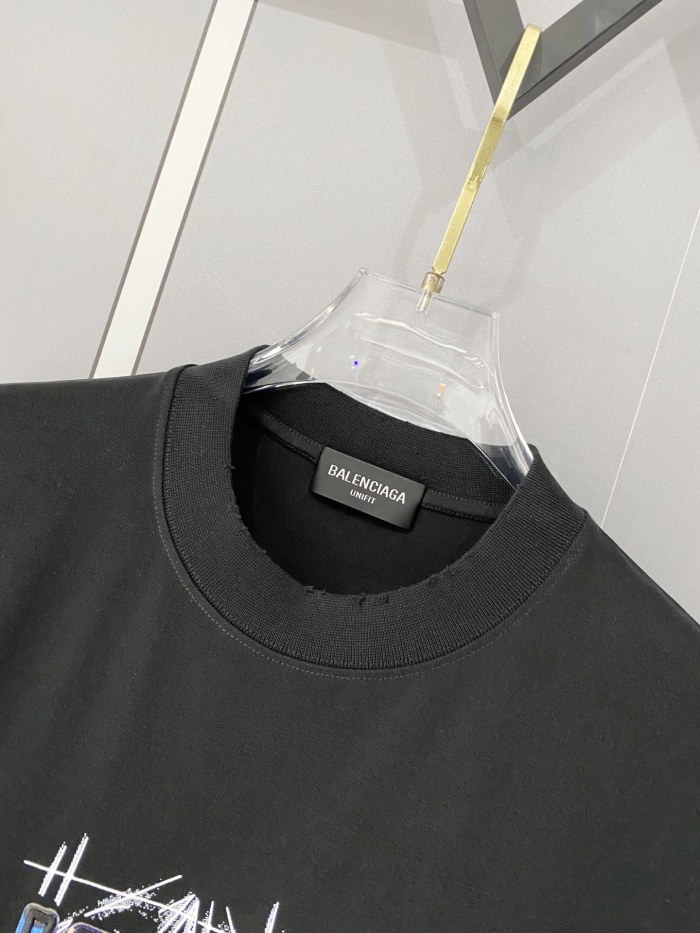 Balenciaga Luxury Brand Women Mens Short Sleeve T-Shirt with Original Box Whatsapp 【+1-3239614486】