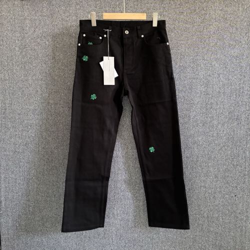 Dior Luxury Brand Mens Pant Jeans Long Regular Jeans with Dior Clover Embroideries 683D002E3044_C986 with Original Box Whatsapp 【+1-3239614486】