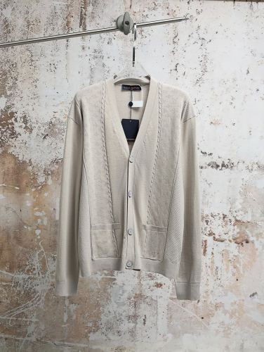Louis Vuitton Women Men Sweater Knitwear Luxury Brand Mens Pointelle Cotton-Silk Cardigan 1AJINO Top Quality Whatsapp【+1-3239614486】