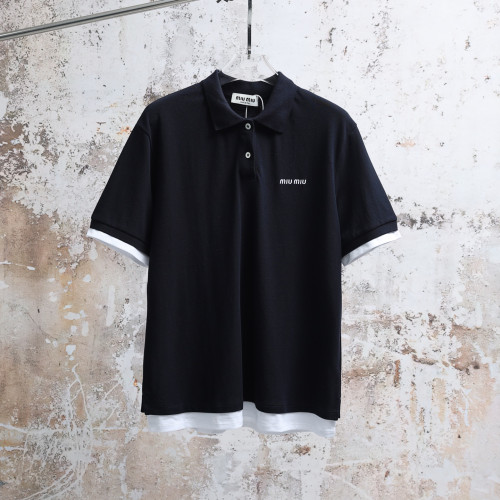 Miumiu Luxury Brand Womens Short Sleeve T-Shirt Polo Shirt Top Quality Whatsapp 【+1-3239614486】