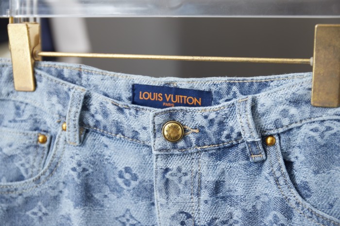 Louis Vuitton Luxury Brand Women Mens Pant Monogram Denim Shorts Whatsapp 【+1-3239614486】