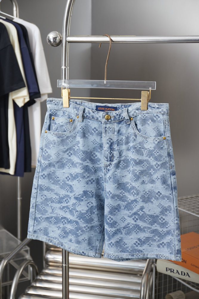 Louis Vuitton Luxury Brand Women Mens Pant Monogram Denim Shorts Whatsapp 【+1-3239614486】