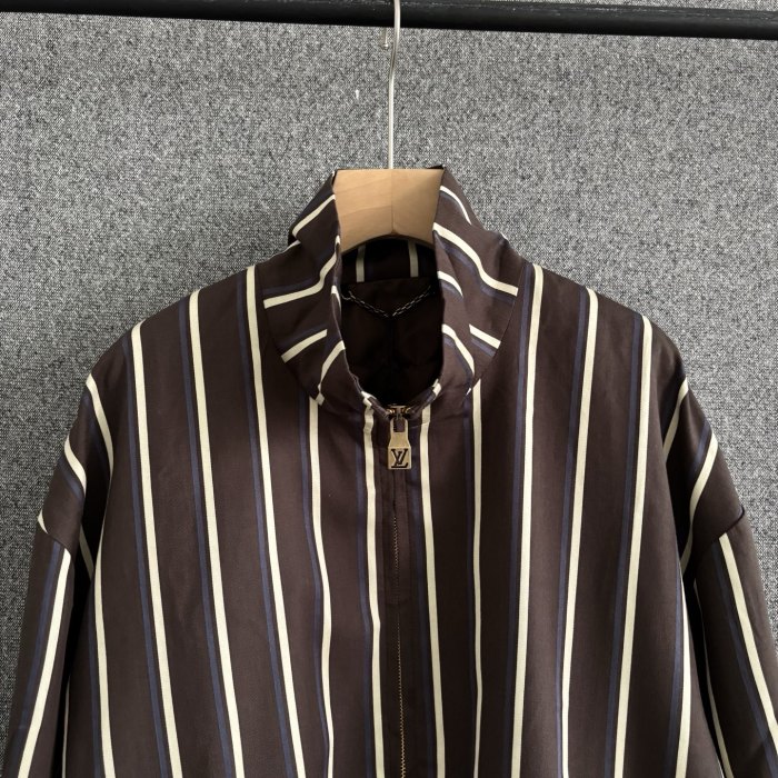 Louis Vuitton Women Men Jacket Coat Luxury Brand Mens Jackets Striped Zipped Track Top 1AJU34 Top Quality Whatsapp【+1-3239614486】