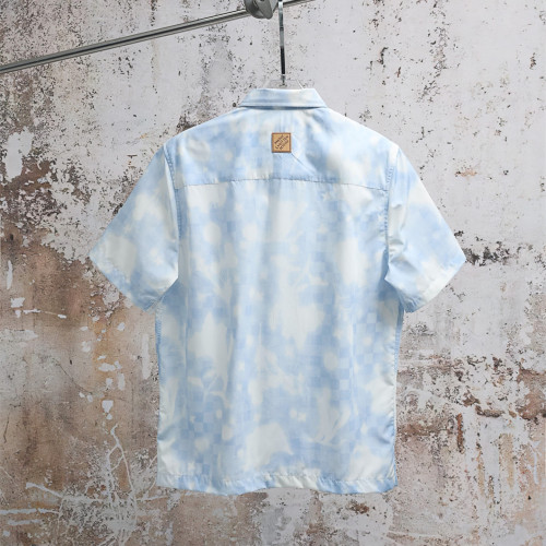 Louis Vuitton Women Mens Shirts Luxury Brand Mens Printed Short-Sleeved Shirt 1AJRHV Top Quality Whatsapp 【+1-3239614486】
