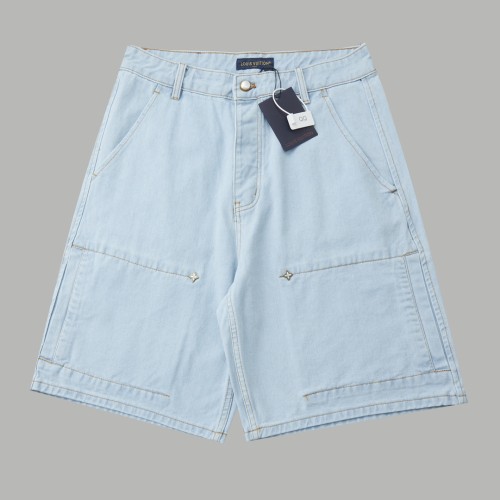 Louis Vuitton Luxury Brand Women Mens Pant Shorts Signature Embroidered Denim Workwear 1AJRE0 with Original Box Whatsapp 【+1-3239614486】