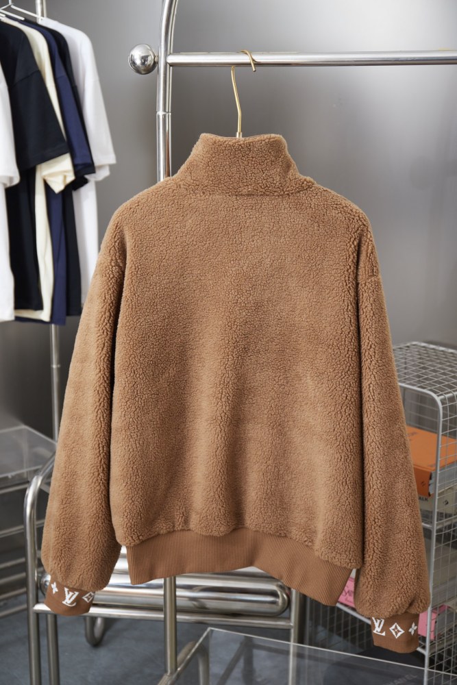 Louis Vuitton Men Womens Jacket Coat Luxury Brand Mens Jackets Leather Patch Fleece Blouson Top Quality Whatsapp【+1-3239614486】
