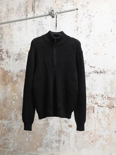 Louis Vuitton Luxury Brand  Mens Womens Sweaters Knitwear Men Half-Zip Knitted Signature Pullover 1AJRL5 Top Quality Whatsapp【+1-3239614486】