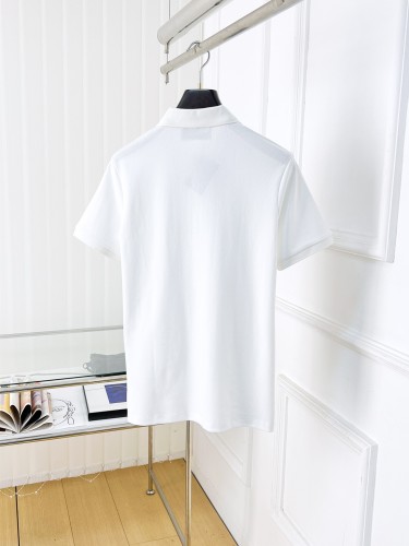 Prada Luxury Brand Men Womens Short Sleeve T-Shirt Zip Polo Shirt with Original Box Whatsapp 【+1-3239614486】