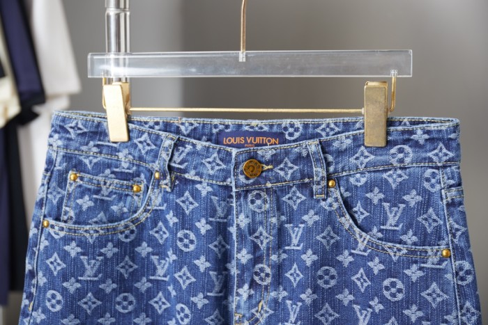 Louis Vuitton Luxury Brand Women Mens Pant Monogram Denim Shorts Whatsapp 【+1-3239614486】
