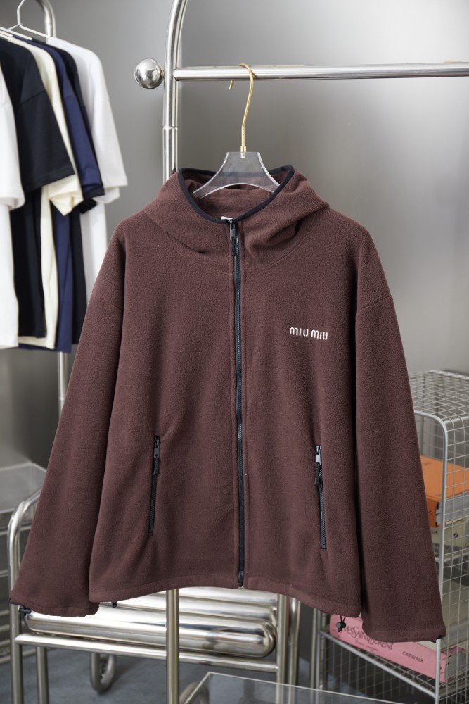 Miumiu Men Women Jackets Coat Luxury Brand Womens Hoodie Fleece sweatshirt Top Quality Whatsapp【+1-3239614486】