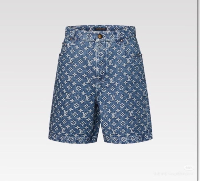 Louis Vuitton Luxury Brand Women Mens Pant Monogram Denim Shorts Whatsapp 【+1-3239614486】