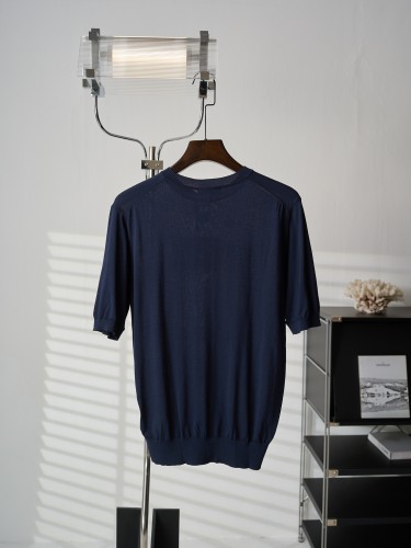 Prada Luxury Brand Men Womens Short Sleeve T-Shirt Cotton crew-neck sweater UMF209_1811_F0008_S_OOO with Original Box Whatsapp 【+1-3239614486】