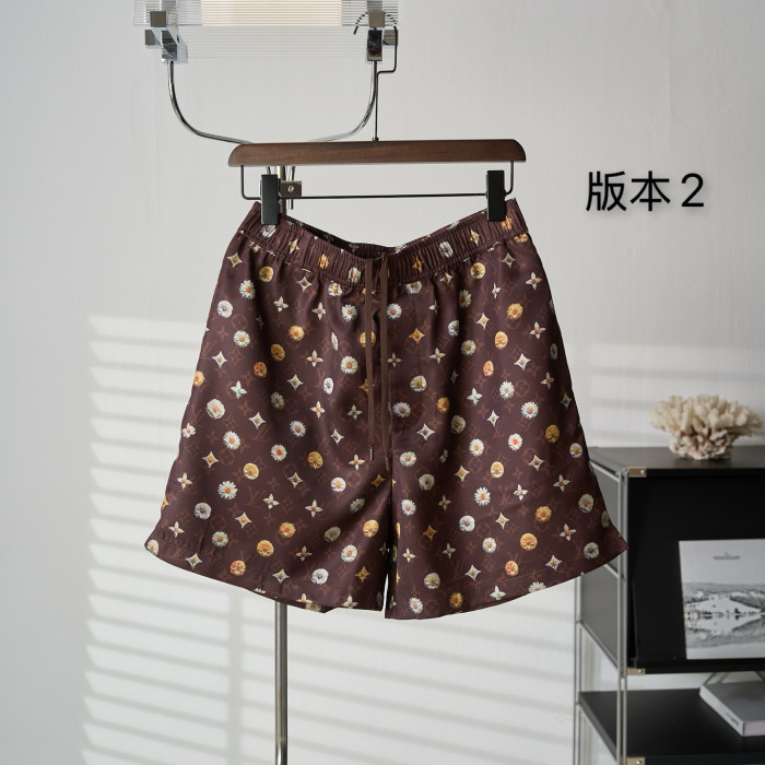 Louis Vuitton Luxury Brand Women Mens Pant Shorts Monogram Printed Silk Shorts with Original Box Whatsapp 【+1-3239614486】